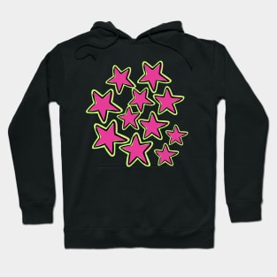 Pink Neon Stars Hoodie